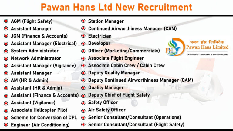 Pawan Hans Ltd New Recruitment