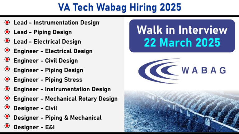 VA Tech Wabag Hiring 2025