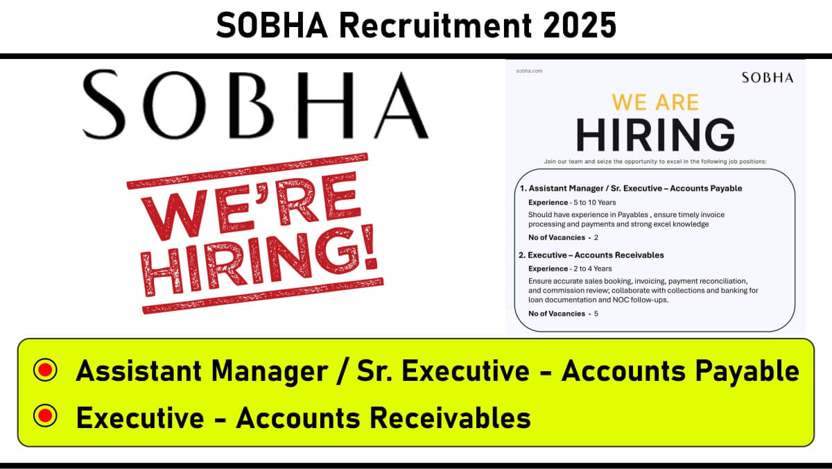 SOBHA Recruitment 2025