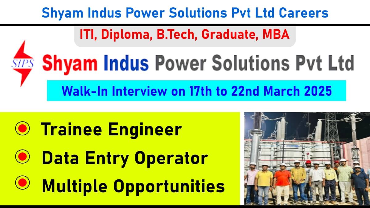 Shyam Indus Power Solutions Pvt Ltd Careers