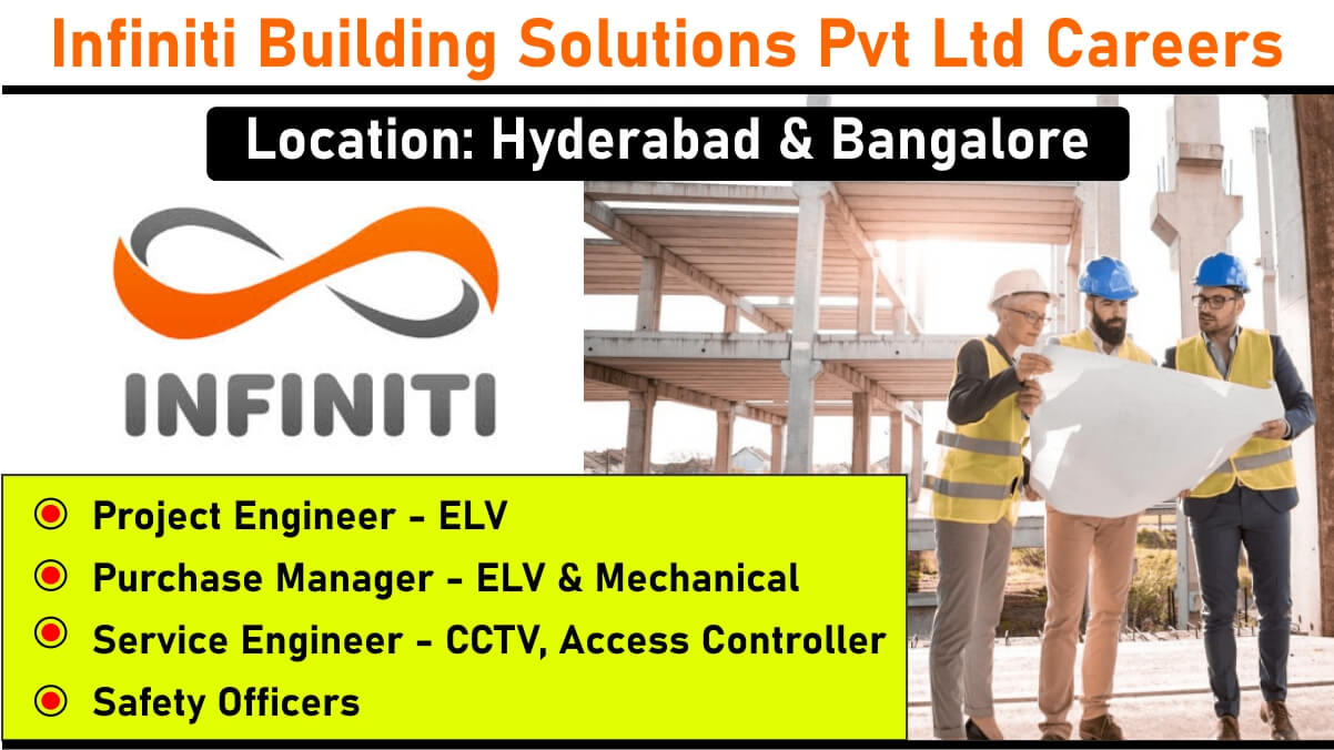 Infiniti Building Solutions Pvt Ltd Careers: Urgent Hiring for Multiple Positions in Hyderabad & Bangalore | Apply Now