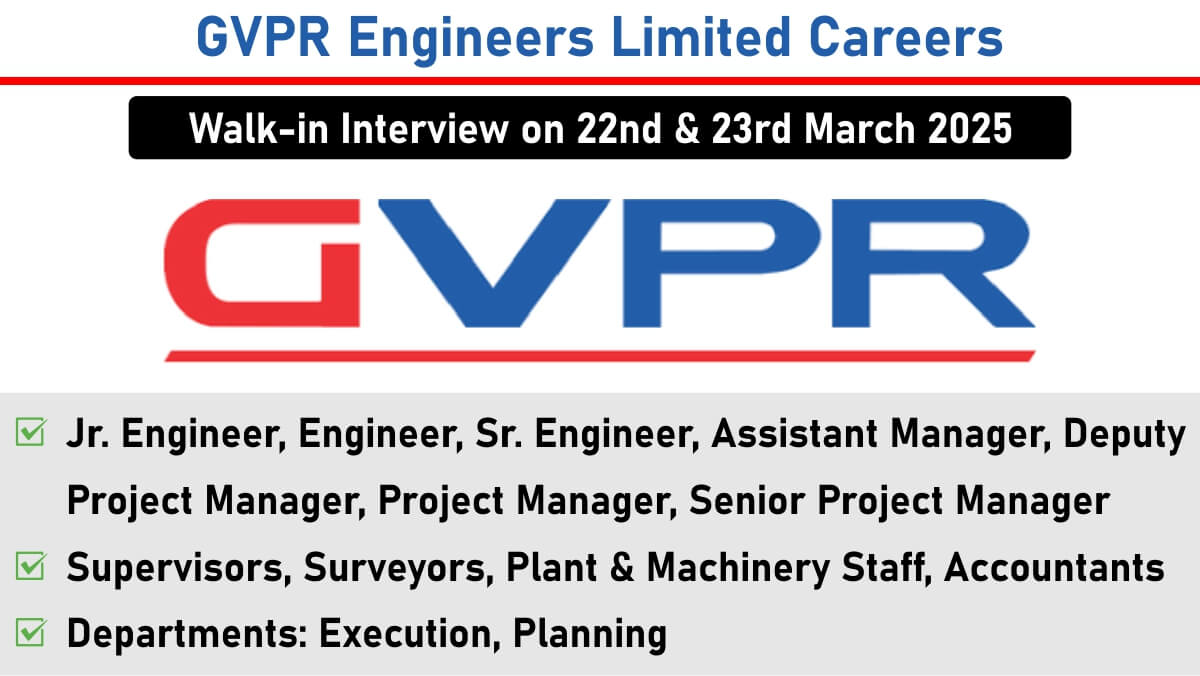 GVPR Engineers Limited Careers
