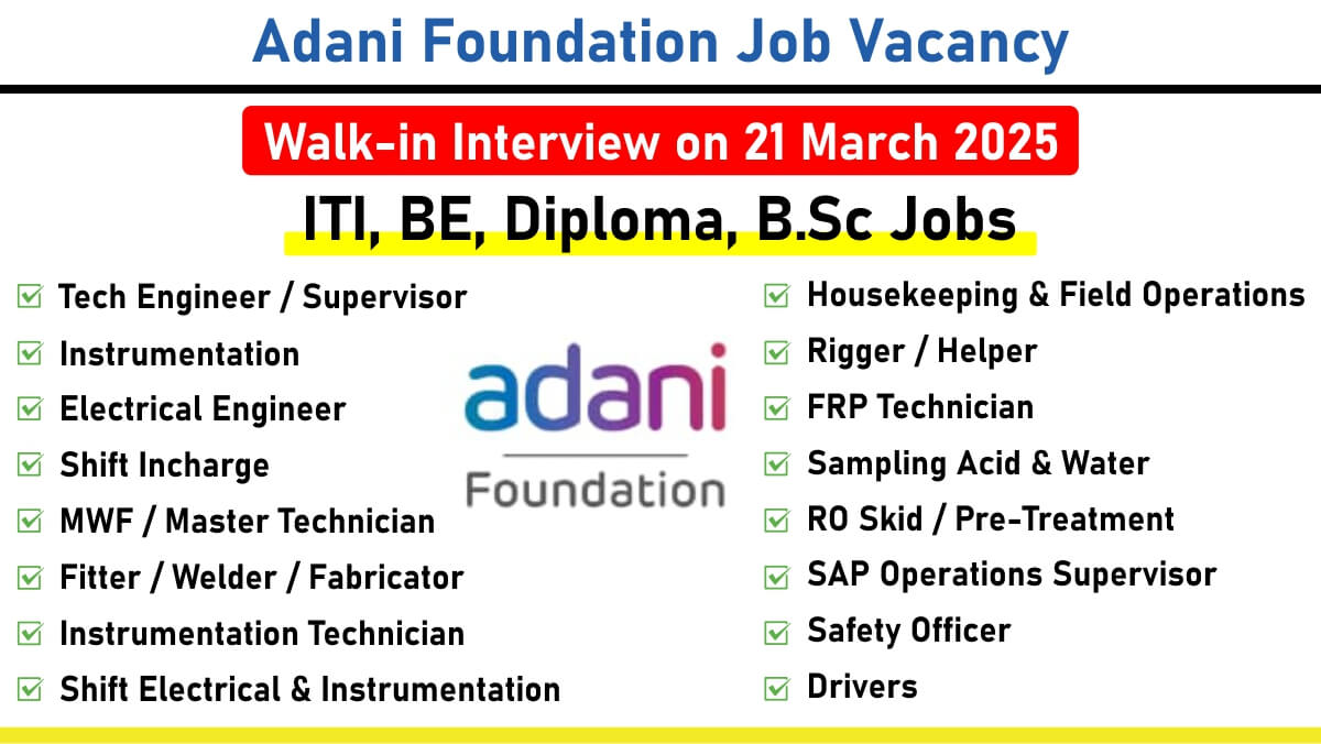 Adani Foundation Job Vacancy
