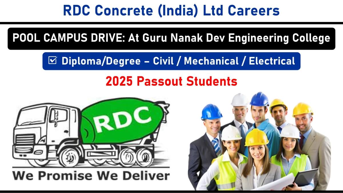 RDC Concrete (India) Ltd Careers