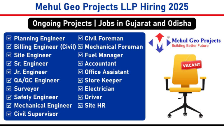 Mehul Geo Projects LLP Hiring 2025