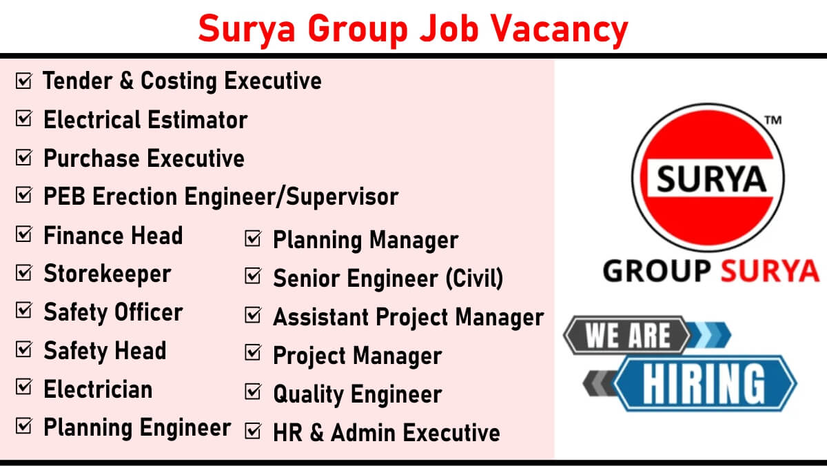 Surya Group Job Vacancy