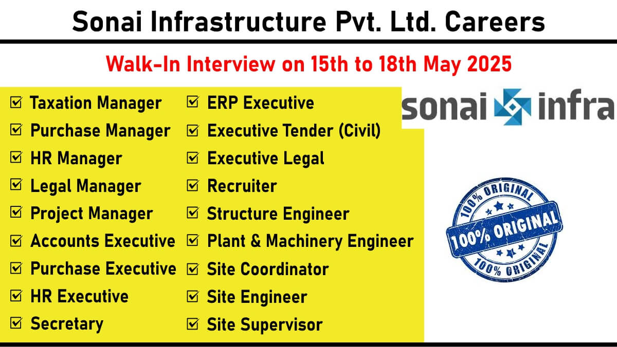 Sonai Infrastructure Pvt. Ltd. Careers