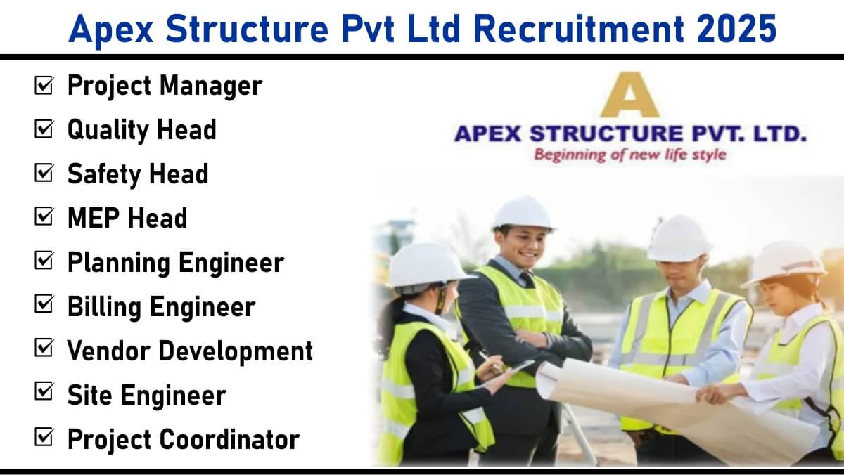 Apex Structure Pvt Ltd Recruitment 2025