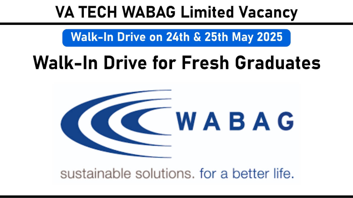 VA TECH WABAG Limited Vacancy