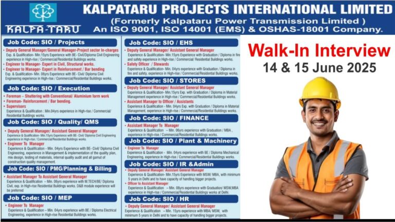 Kalpataru Projects International Ltd Careers