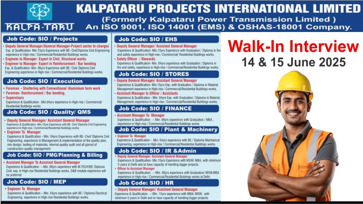 Kalpataru Projects International Ltd Careers
