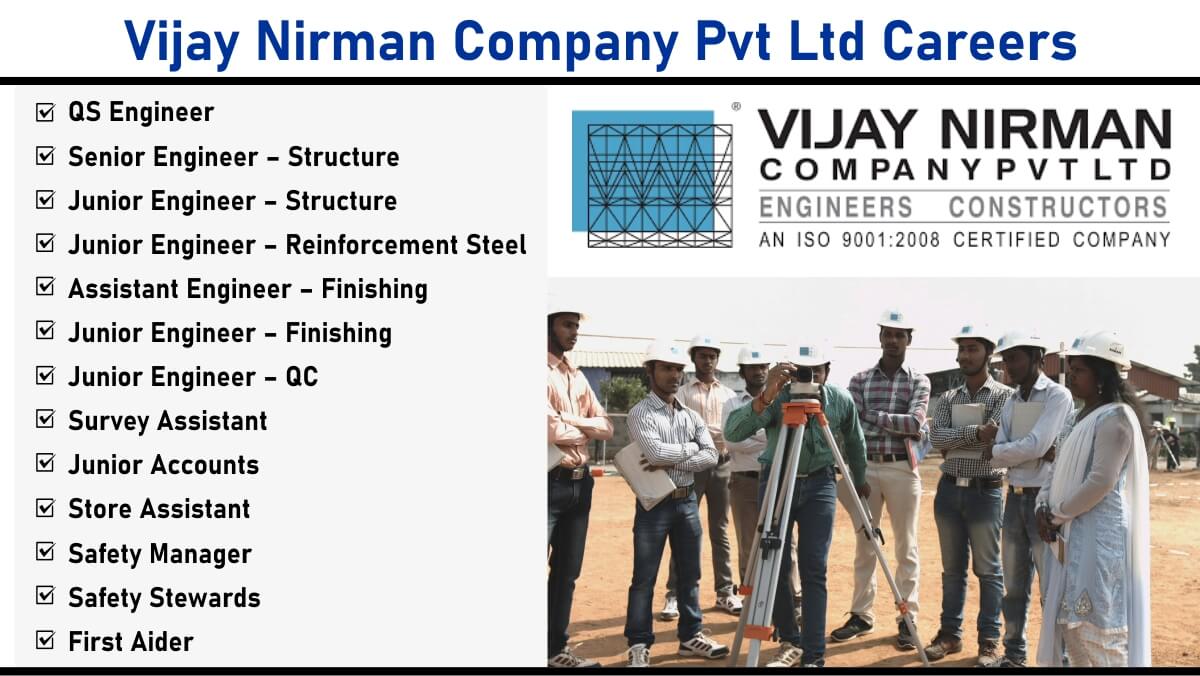 Vijay Nirman Company Pvt Ltd Careers