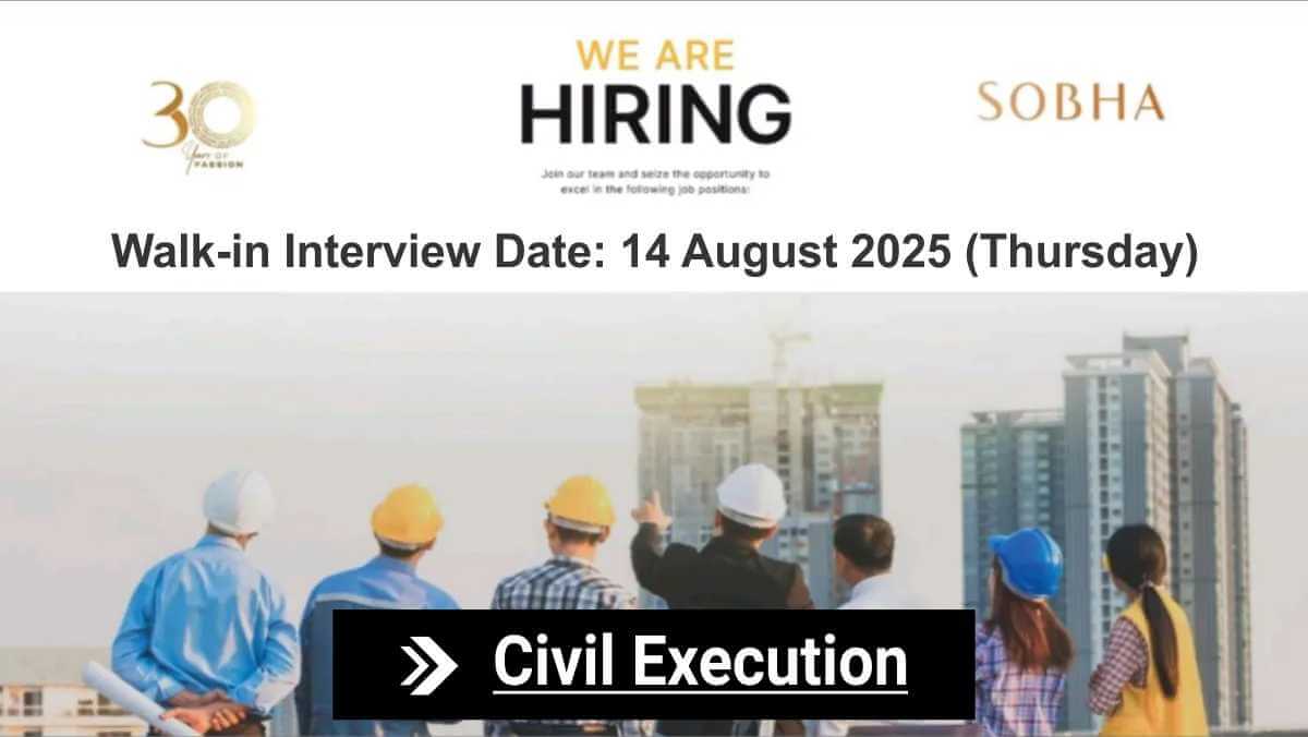 SOBHA hiring Thrissur 2025