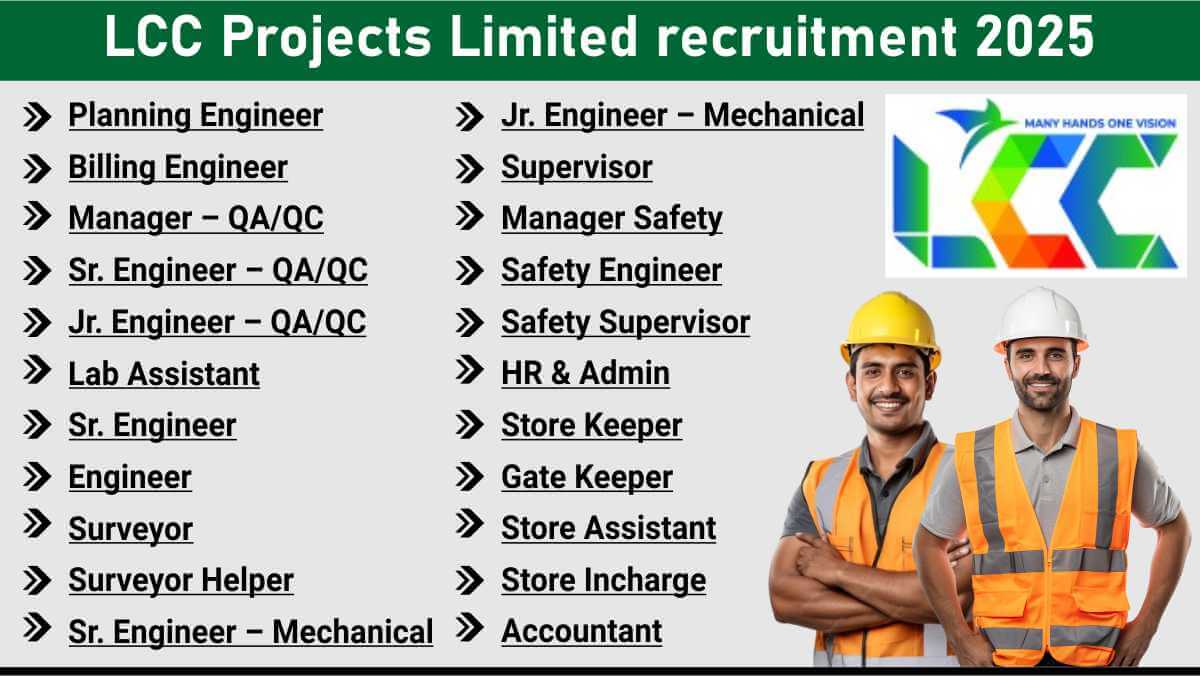 LCC Projects Limited recruitment 2025