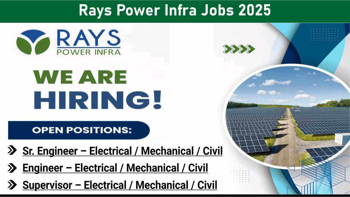 Rays Power Infra Jobs 2025