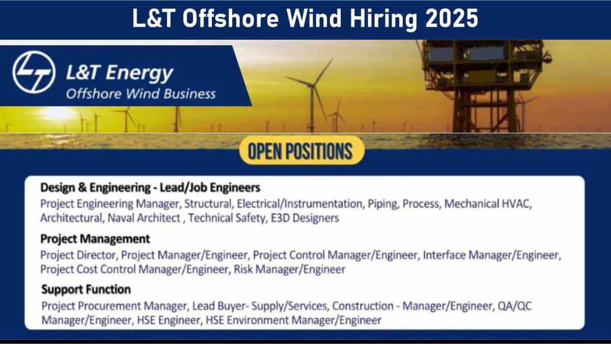 L&T Offshore Wind Hiring 2025
