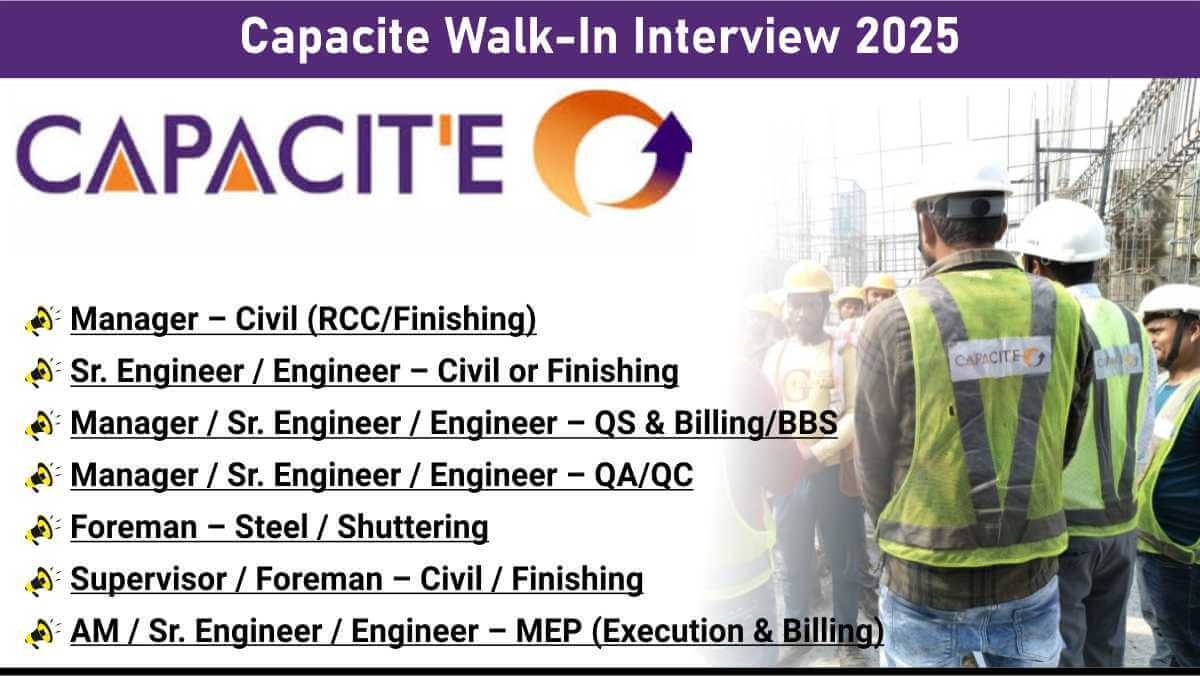 Capacite Walk-In Interview 2025