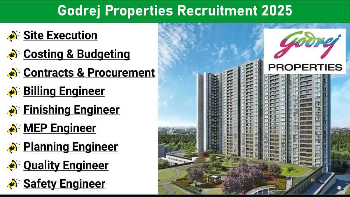 Godrej Properties Recruitment 2025