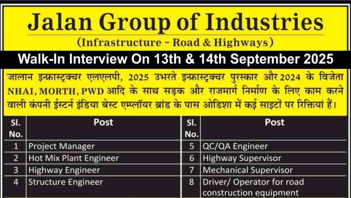 Jalan Group Walk-In Interview 2025