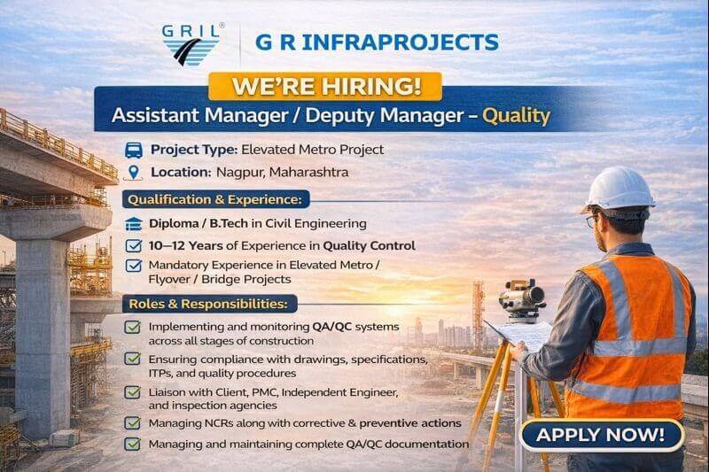 GR Infraprojects Ltd Recruitment 2026