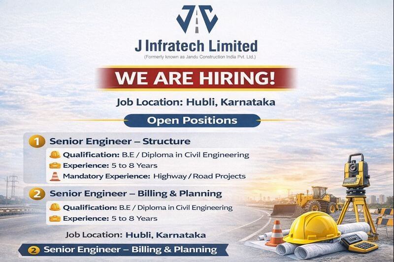 J Infratech Ltd Recruitment 2026