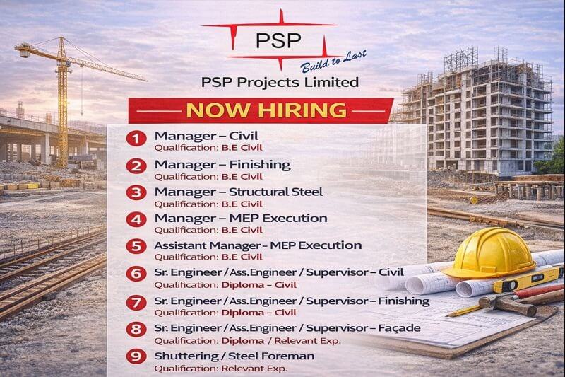 PSP Projects Limited Recruitment 2026