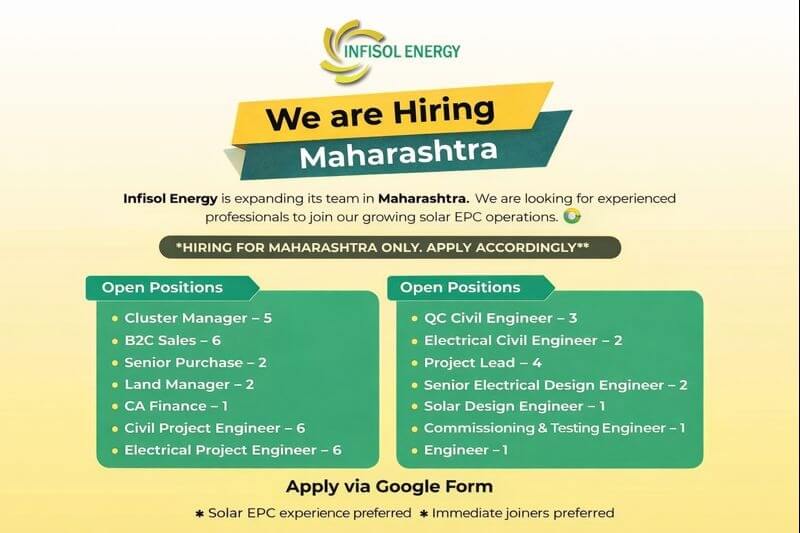 Infisol Energy Recruitment 2026