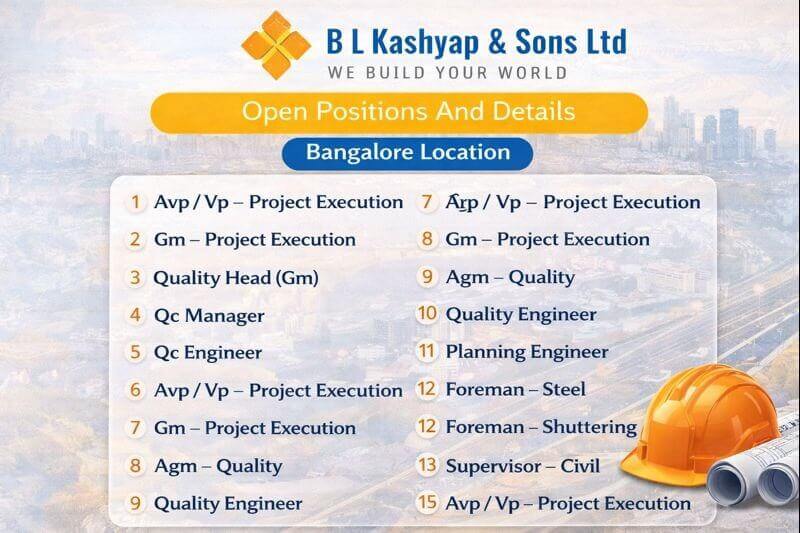 Bl Kashyap & Sons Ltd Vacancy