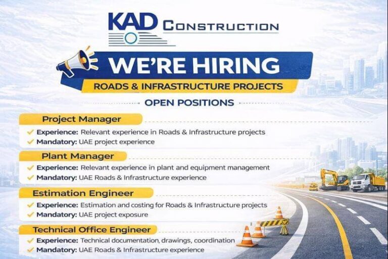 KAD Construction Vacancy