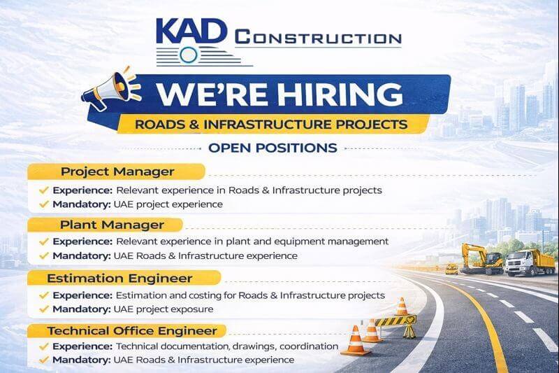 T&T Group Recruitment 2026 | Ongoing and Upcoming Projects 2 T&T Group Recruitment 2026 KAD Construction Vacancy | Hiring for Roads & Infrastructure Projects