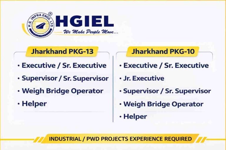 HG Infra Engineering Limited Recruitment 2026