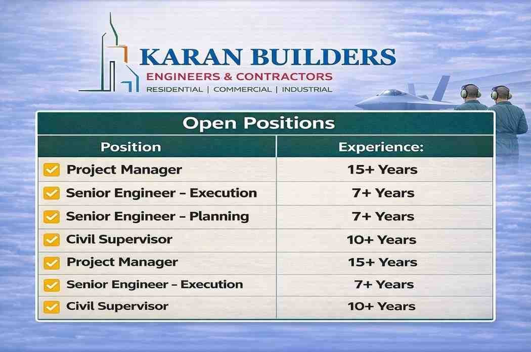 Karan Builders Vacancy 2026 | For High-rise Residential Projects