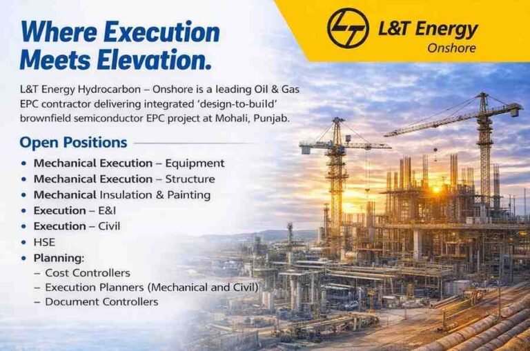 L&T Energy Hydrocarbon Walk-in Interview