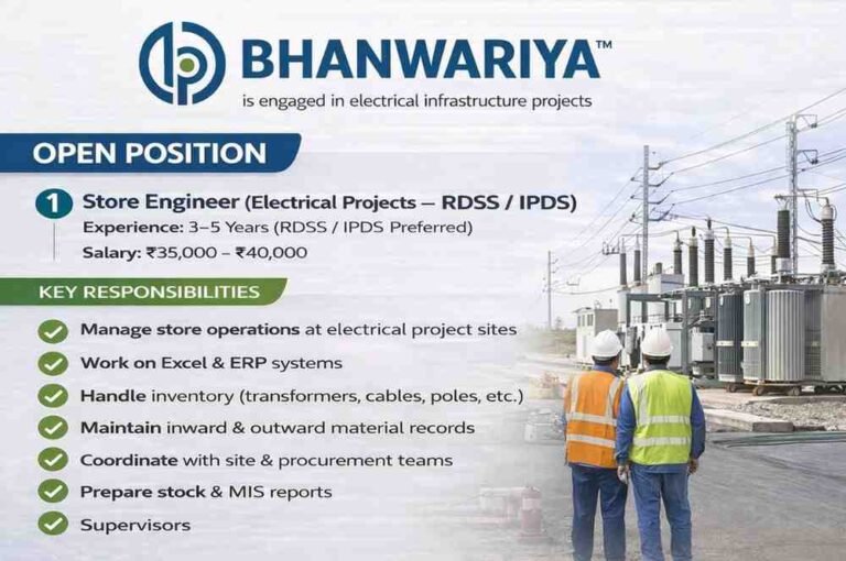 Bhanwariya infra Projects Pvt Ltd Hiring