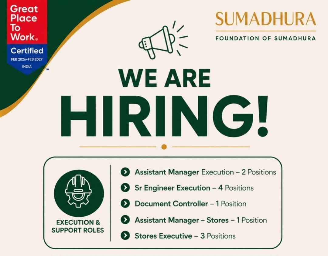 Sumadhura Group Hiring 2026 | High-Rise Real Estate Jobs