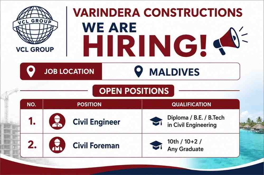 VCL Group Recruitment 2026 | Civil Engineer & Civil Foreman Jobs
