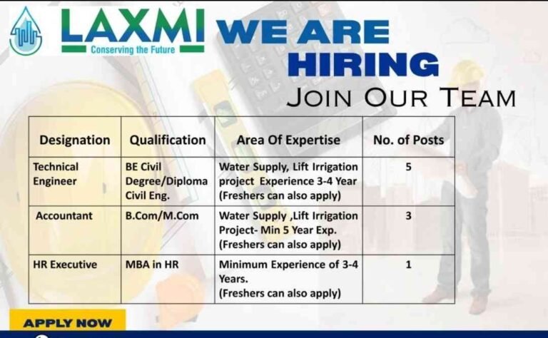 Laxmi Infravision Recruitment