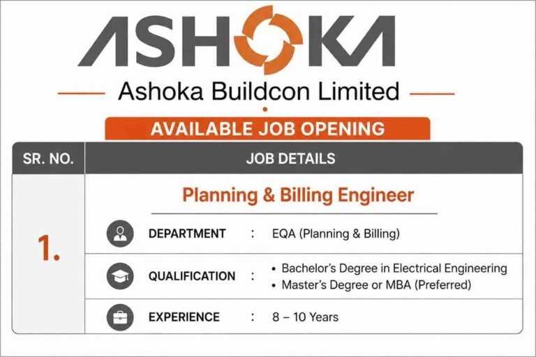 Ashoka Buildcon Recruitment