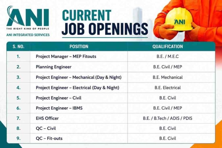 JEPEE Construction Pvt Ltd Recruitment