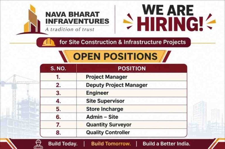 Nava Bharat Infraventures Recruitment