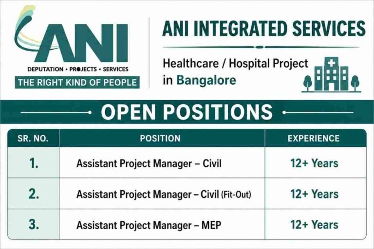 ANI Integrated Services Recruitment 2026
