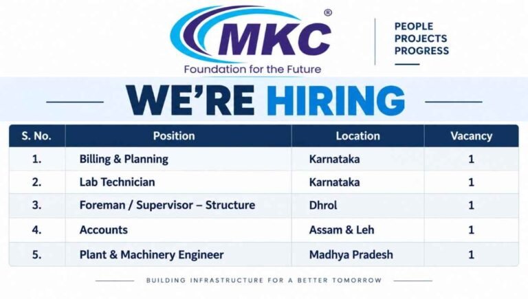 MKC Infrastructure Recruitment