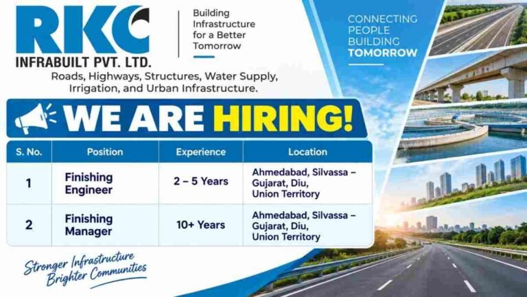 RKC Infrabuilt Pvt Ltd Recruitment