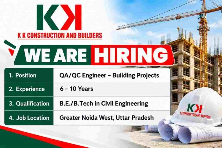 KK Construction and Builders Recruitment 2026