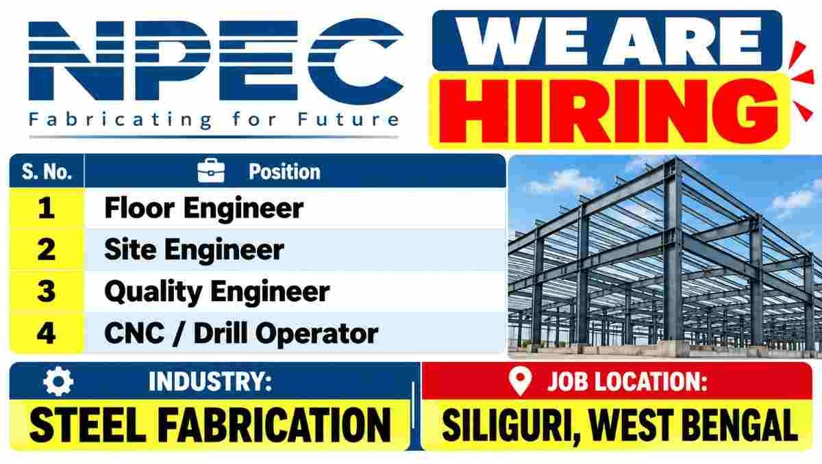 Ahluwalia Contracts Recruitment 2026 – Civil Engineer, Planning, Finishing, QC & Safety Jobs in Mumbai 3 Ahluwalia Contracts Recruitment 2026 NPEC Recruitment 2026 – Floor Engineer, Site Engineer, Quality Engineer & CNC Operator Jobs in Siliguri