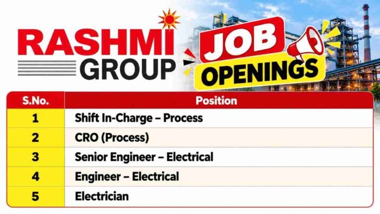 Rashmi Group Recruitment 2026
