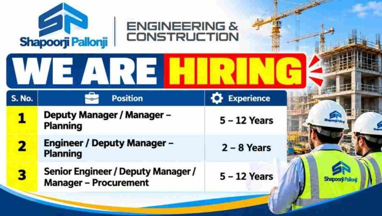 Shapoorji Pallonji E&C Recruitment 2026